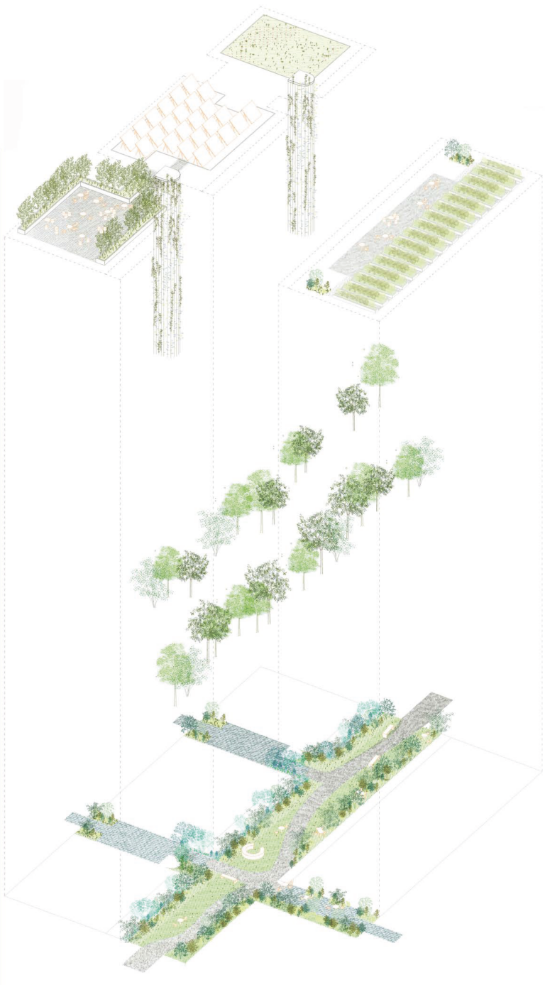 Une allée jardin